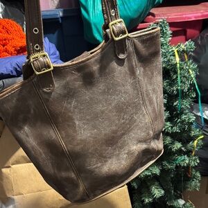 Coach Brown Leather Tote Bag